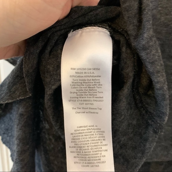 CURRENT/ELLIOT Grey Tee 257 - Picture 6 of 7